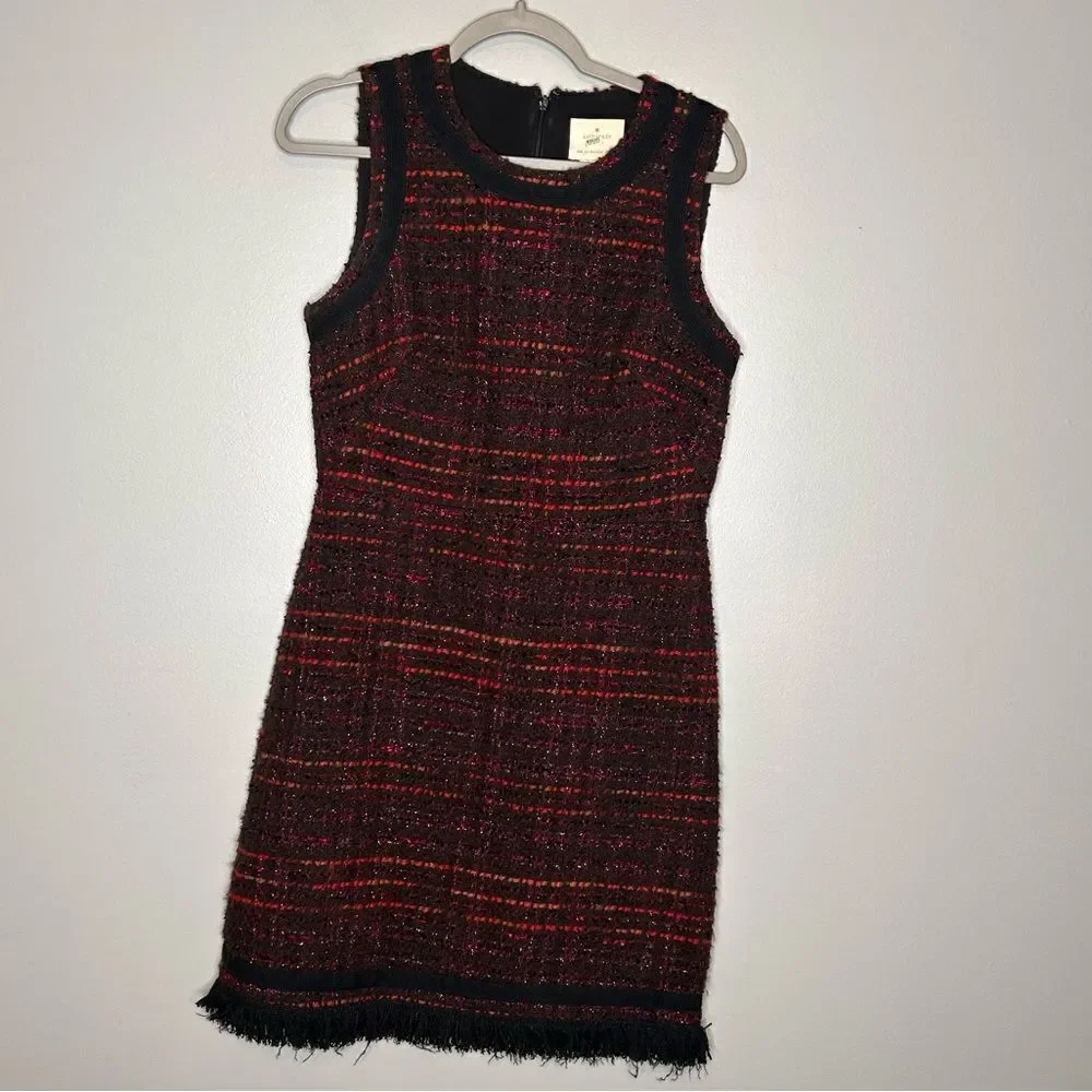 Kate Spade Multi Tweed Fringe Jacket and Dress Suit